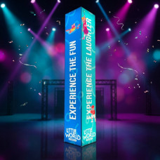 Digital Totem LED oszlop poszter 50x50x200 2 m magas P2 felbontás