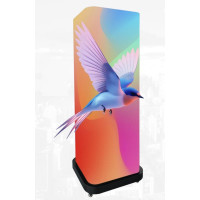 Digital Totem LED íves oszlop poszter 64x64x192 192cm magas P2 felbont..