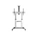TV állvány 60"-100" álló, dönthető, állítható magasság, gurulós fekete/ezüst 650605