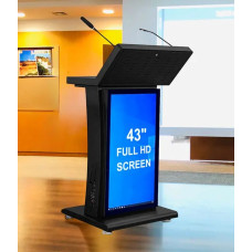 Digital Totem Pulpit Dual 43" álló FHD szónoki emelvény digitális pulpitus